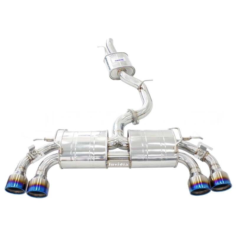 Invidia 2022+ Volkswagen Golf R MK8 76mm R400 Valved Cat Back Exhaust Rolled TI Tips