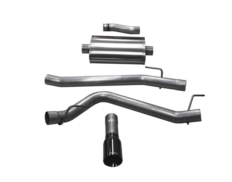 Corsa 20-24 Jeep Gladiator JT 3.6L Single Side Exit Cat-Back Exhaust System w/ Single 4in Black Tip