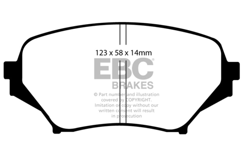 EBC 06-15 Mazda Miata MX5 2.0 Yellowstuff Front Brake Pads