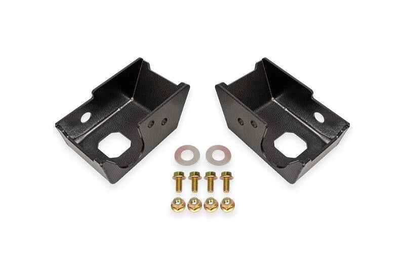 BMR 2021+ Ford Bronco (Exc. Bronco Sport) Rear Shock Mount Skid Plates - Black Hammertone