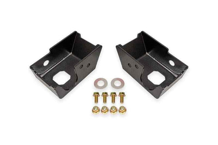 BMR 2021+ Ford Bronco (Exc. Bronco Sport) Rear Shock Mount Skid Plates - Black Hammertone