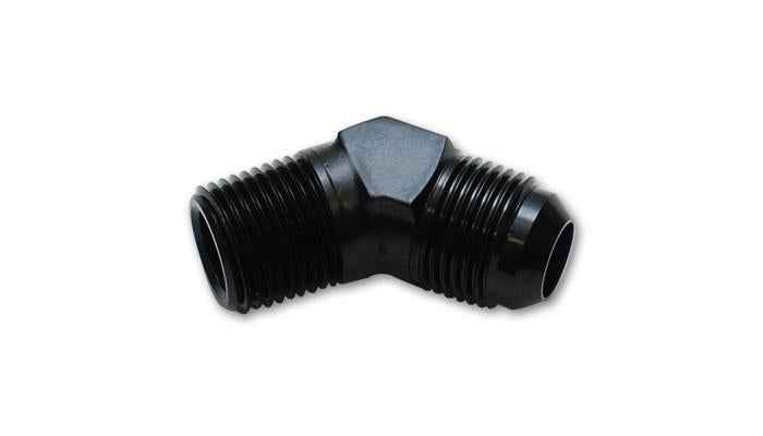 Vibrant -8AN Bulkhead Adapter Tee on Run Fittings - Anodized Black Only
