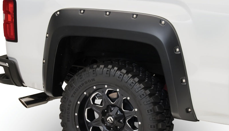 Bushwacker 14-18 GMC Sierra 1500 Pocket Style Flares 2pc 69.3/78.8/97.8in Bed - Black