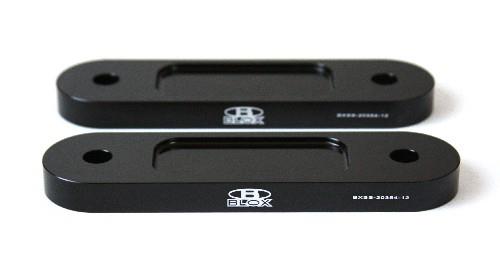 BLOX Honda S2000 Racing Front 12mm Thin Spacer Bump Steer Kit - Black (Lowered 1in and more)
