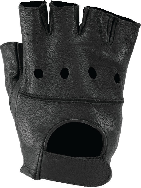 Kuryakyn Leather By River Road Hollister Shorty Gloves Black - XL