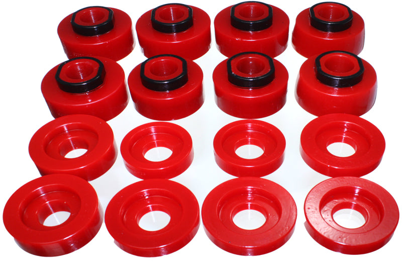 Energy Suspension 08-16 Ford F-250/F-350/F-450/F-550 Super Duty Crew Cab Red Body Mount Set