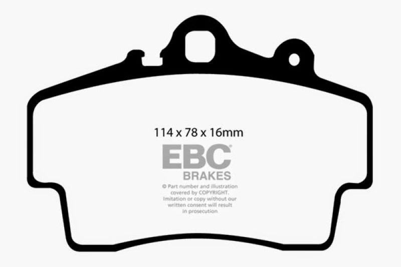 EBC 97-99 Porsche Boxster (Cast Iron Rotors only) 2.5 Redstuff Front Brake Pads