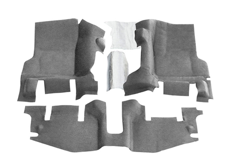 BedRug 97-06 Jeep TJ Front 3pc BedTred Floor Kit w/Center Console - Incl Heat Shields