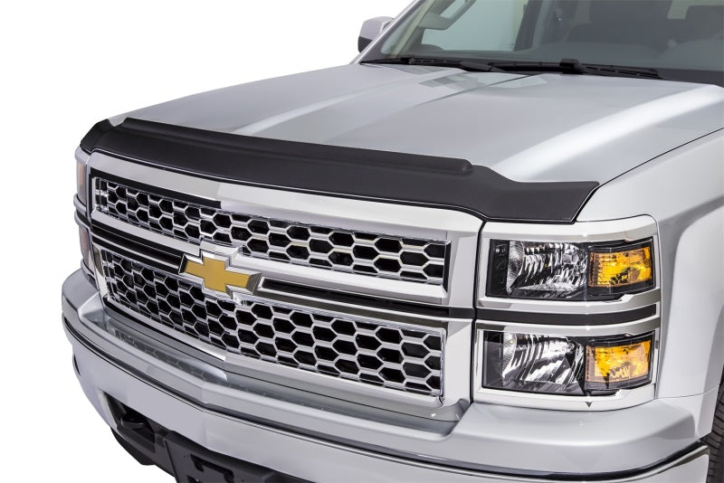 AVS 19-22 GMC Sierra 1500 Aeroskin II Textured Low Profile Hood Shield - Black