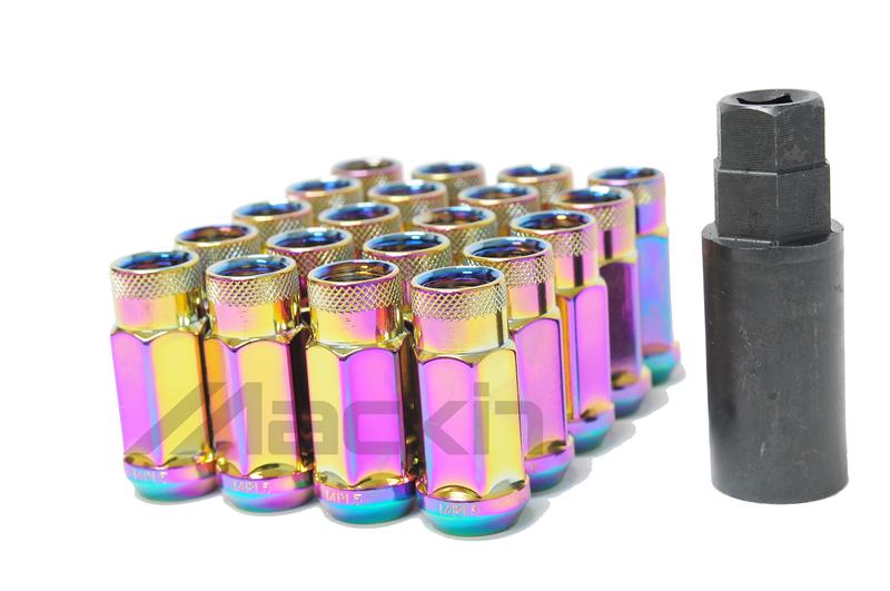 Wheel Mate Monster Open End Lug Nut Set of 20 - Blue 14x1.50