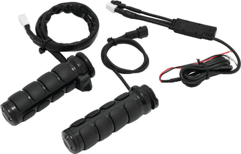 Kuryakyn Heated ISO Grips Dual Cable Gloss Black