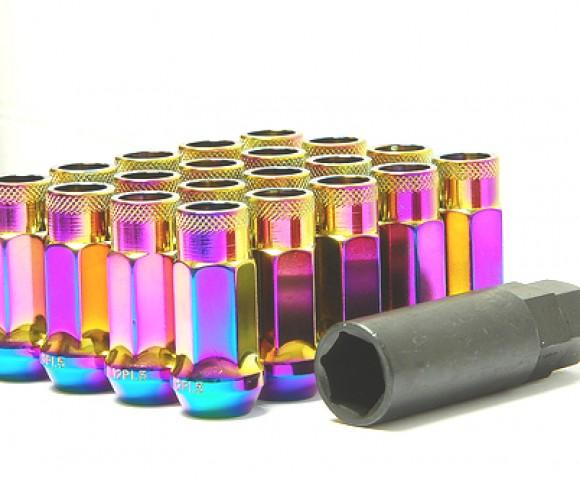 Wheel Mate Muteki SR48 Open End Locking Lug Nut Set of 4 - Titanium 12x1.25 48mm