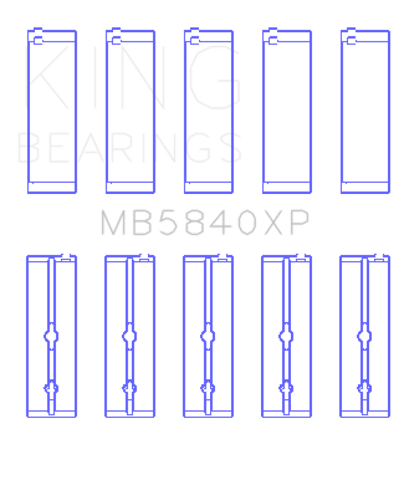King Chrysler/Dodge Gen 3 Hemi 5.7L/6.1L/6.4L Crankshaft Main Bearing Set (Set of 5) - Size STDX