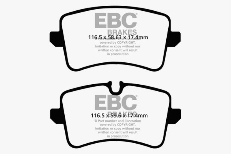 EBC 11 Audi A6 2.0 Turbo Redstuff Rear Brake Pads