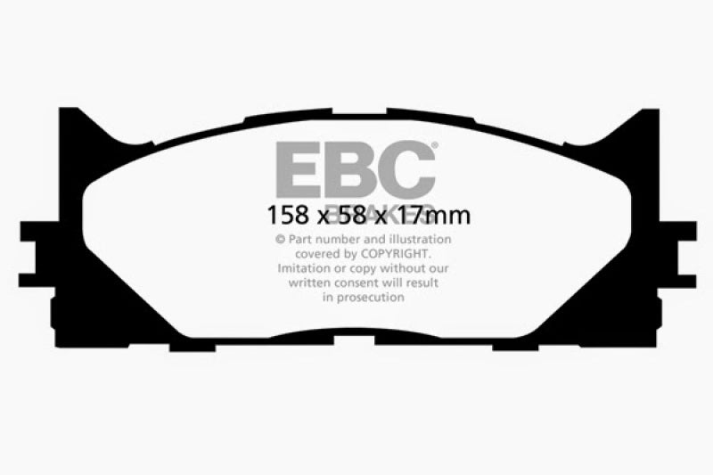 EBC 13+ Lexus ES300h 2.5 Hybrid Ultimax2 Front Brake Pads