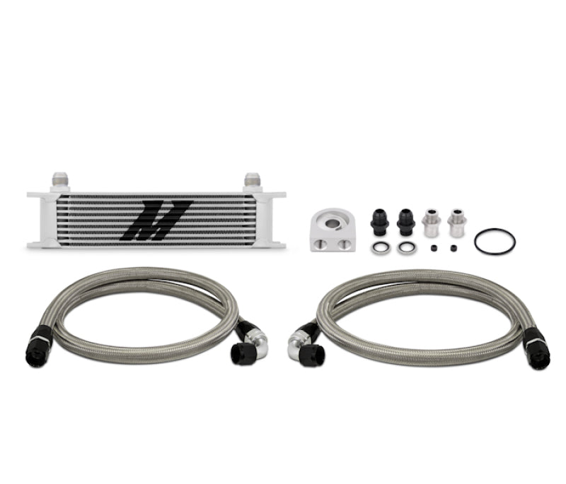 Mishimoto Universal 10 Row Oil Cooler Kit (Metal Braided Lines)