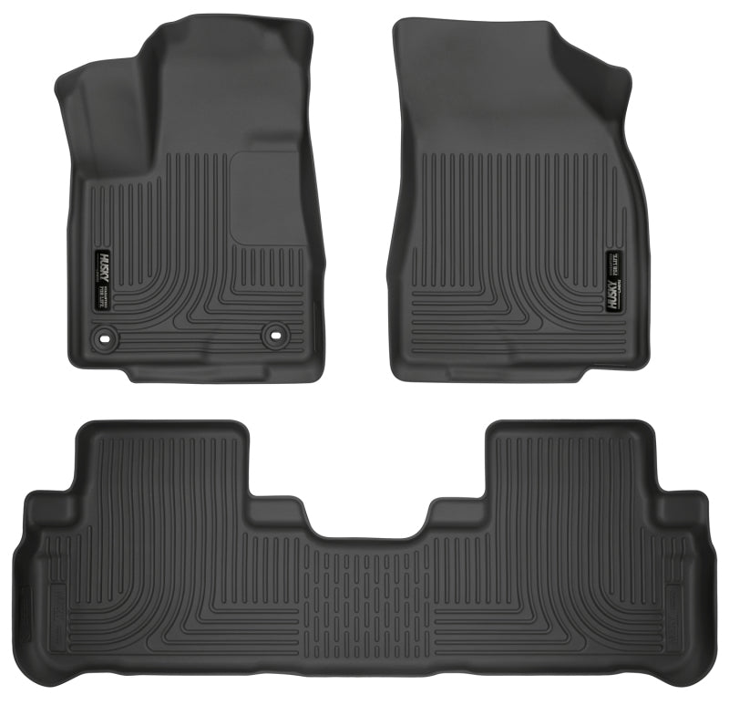 Husky Liners 14 Toyota Highlander Weatherbeater Black Front & 2nd Seat Floor Liners