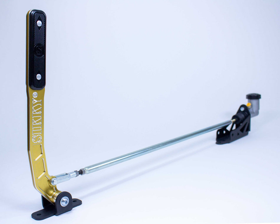 Pull-Back Style Hydraulic Handbrake - Gold Handle Relocation Rod