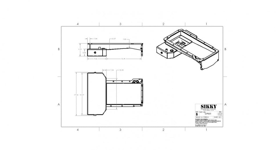 Universal LSX Swap Oil Pan - Front Sump Style 1 Kit