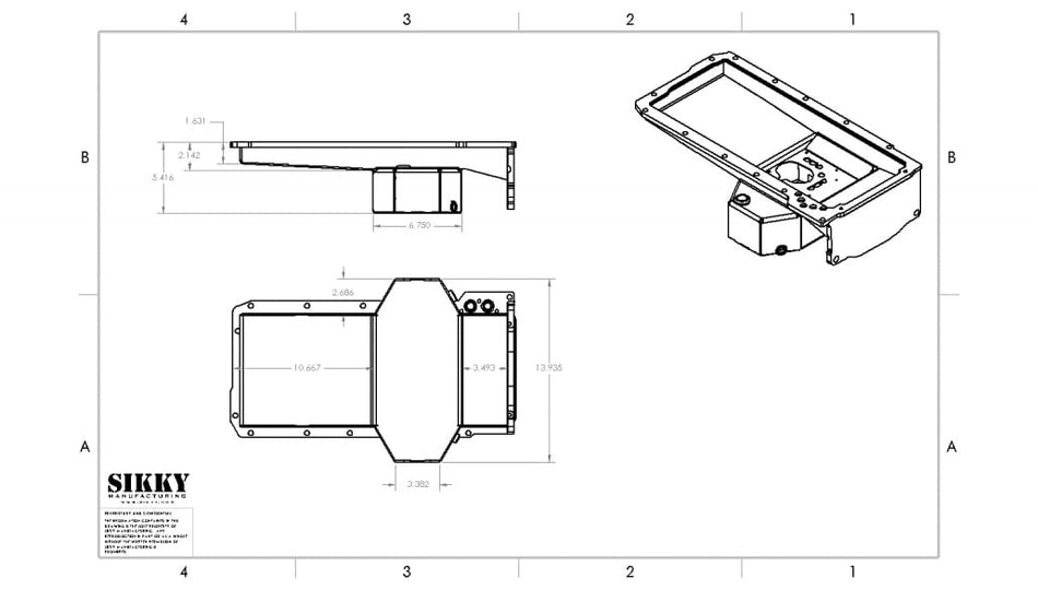 Universal LSX Swap Oil Pan - Mid Sump Style 3 Kit