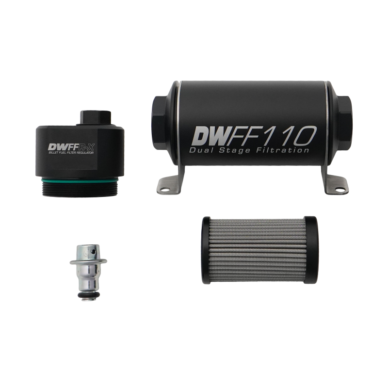 DeatschWerks DWFFR-X 110mm Billet Fuel Filter Regulator - 10 Micron