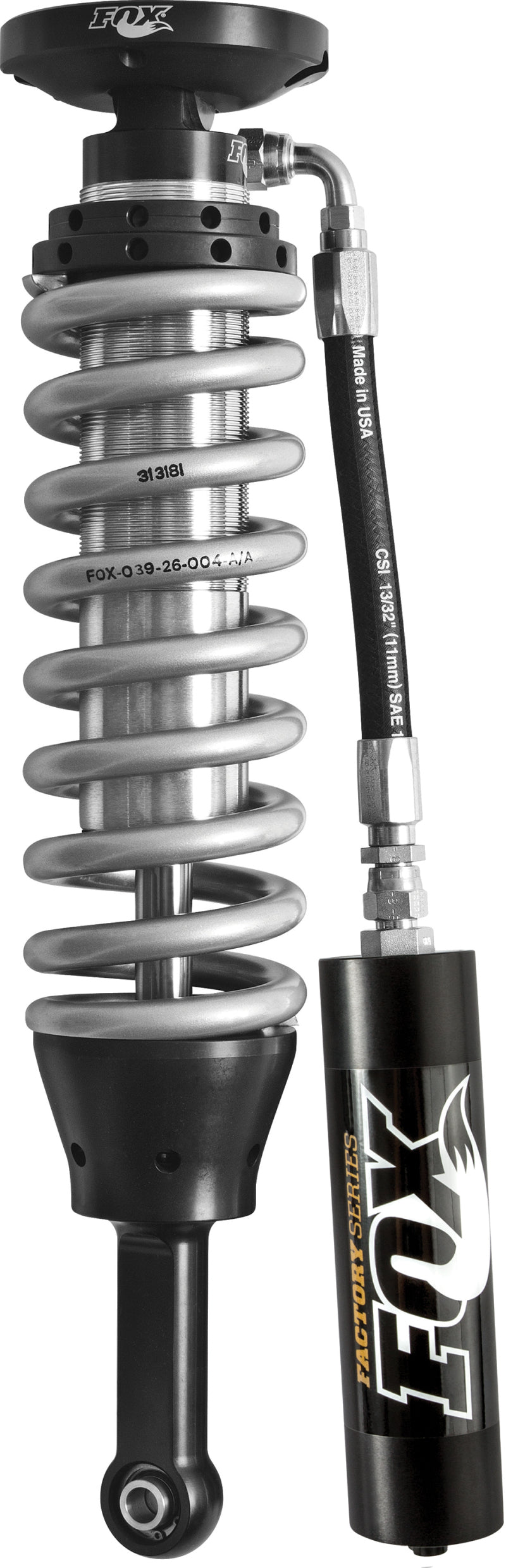 Fox 2005 Tacoma 2.5 Factory Series 4.61in. Remote Reservoir Coilover Shock Set - Black/Zinc