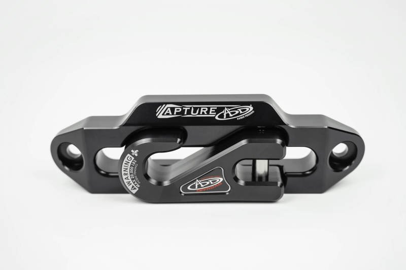 Addictive Desert Designs 1 - 5/16in Winch Fairlead Plate w/ Recessed Round End Hook - Black - CPC Performance