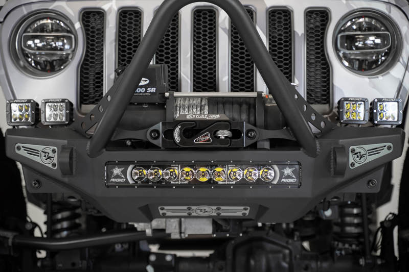 Addictive Desert Designs 1 - 5/16in Winch Fairlead Plate w/ Recessed Round End Hook - Black - CPC Performance