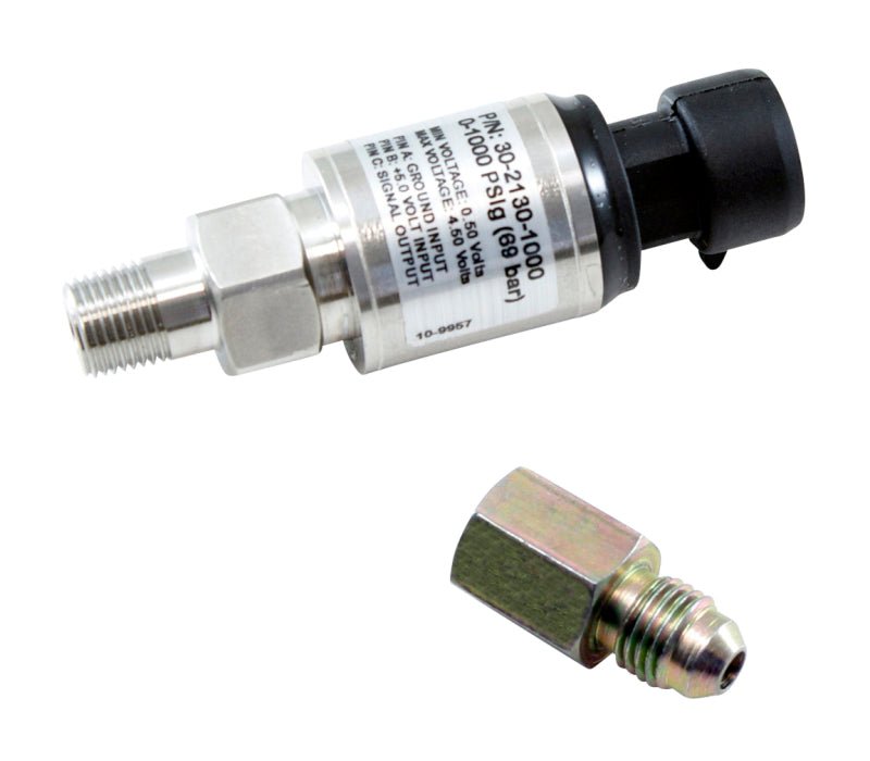AEM 1000 PSIg Stainless Sensor Kit - 1/8in NPT Male Thread to - 4 Adapter - CPC Performance