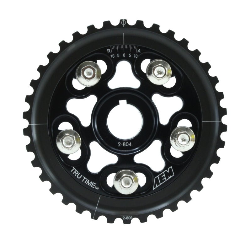 AEM 96 - 00 Honda Civic / 96 - 97 Honda Del Sol D16 Black Tru - Time Cam Gear - CPC Performance
