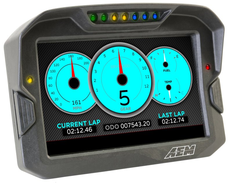AEM CD - 7 Non Logging GPS Enabled Race Dash Carbon Fiber Digital Display w/o VDM (CAN Input Only) - CPC Performance