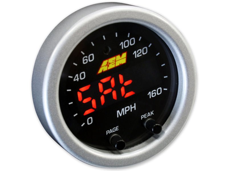 AEM X - Series 0 - 160 MPH Black Bezel w/ Black Face GPS Speedometer Gauge - CPC Performance