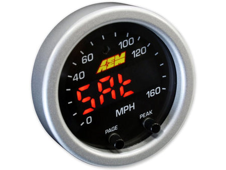 AEM X - Series 0 - 160 MPH Black Bezel w/ Black Face GPS Speedometer Gauge - CPC Performance