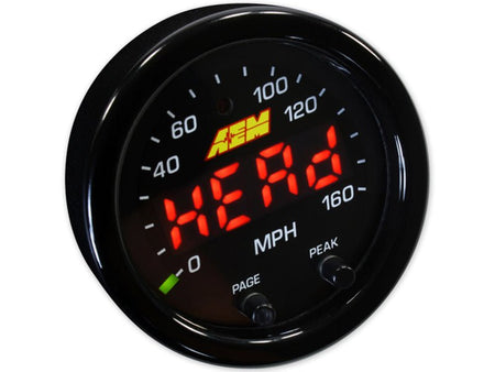 AEM X - Series 0 - 160 MPH Black Bezel w/ Black Face GPS Speedometer Gauge - CPC Performance