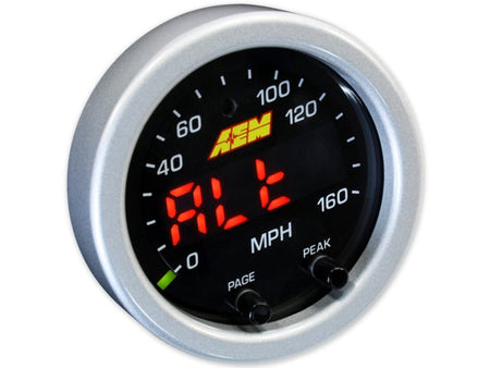 AEM X - Series 0 - 160 MPH Black Bezel w/ Black Face GPS Speedometer Gauge - CPC Performance