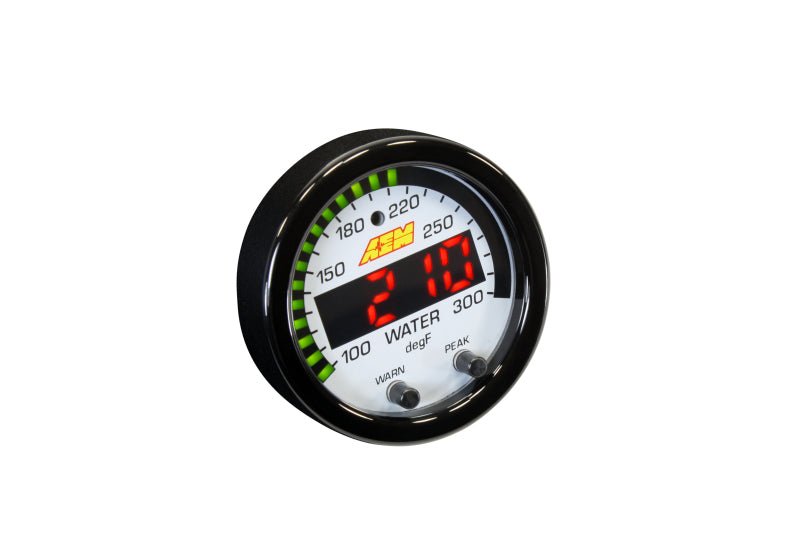 AEM X - Series Temperature 100 - 300F Gauge Kit (ONLY Black Bezel and Water Temp. Faceplate) - CPC Performance