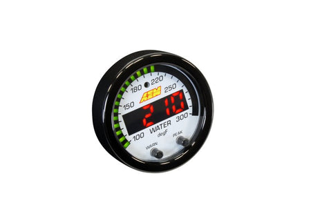 AEM X - Series Temperature 100 - 300F Gauge Kit (ONLY Black Bezel and Water Temp. Faceplate) - CPC Performance