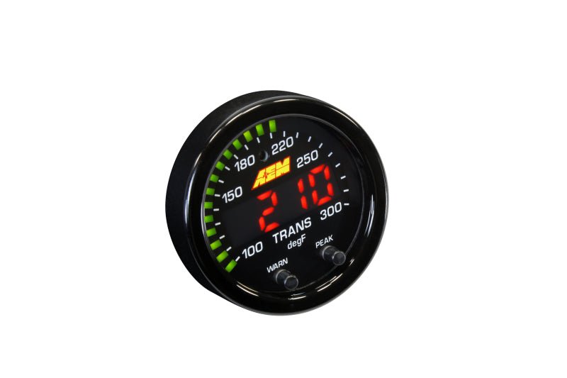 AEM X - Series Temperature 100 - 300F Gauge Kit (ONLY Black Bezel and Water Temp. Faceplate) - CPC Performance