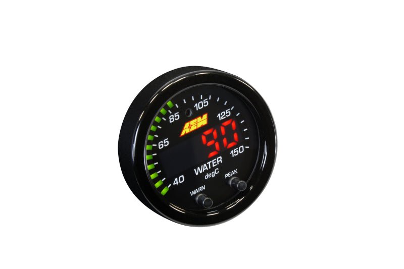 AEM X - Series Temperature 100 - 300F Gauge Kit (ONLY Black Bezel and Water Temp. Faceplate) - CPC Performance