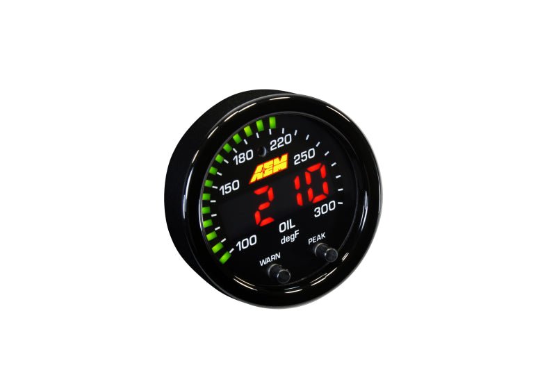 AEM X - Series Temperature 100 - 300F Gauge Kit (ONLY Black Bezel and Water Temp. Faceplate) - CPC Performance