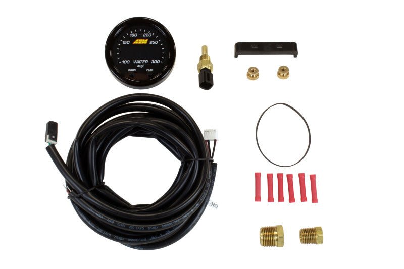 AEM X - Series Temperature 100 - 300F Gauge Kit (ONLY Black Bezel and Water Temp. Faceplate) - CPC Performance