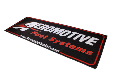 Aeromotive Banner - 32in x 92in (Black/Red) - CPC Performance
