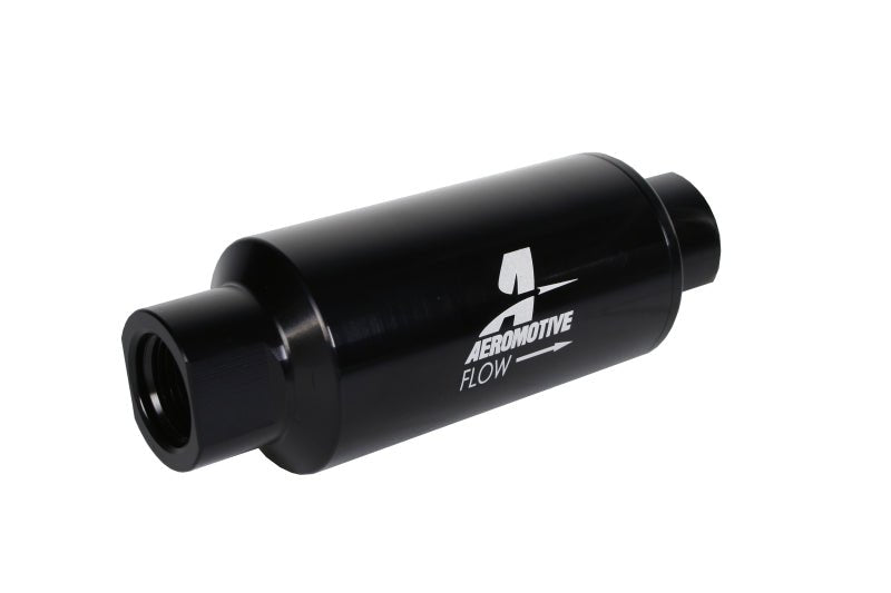 Aeromotive In - Line Filter 10AN 10 Micron Microglass Element Bright - Dip Black 2in OD - CPC Performance
