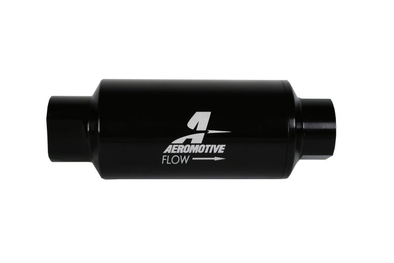 Aeromotive In - Line Filter 10AN 10 Micron Microglass Element Bright - Dip Black 2in OD - CPC Performance