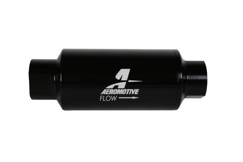 Aeromotive In - Line Filter 10AN 10 Micron Microglass Element Bright - Dip Black 2in OD - CPC Performance