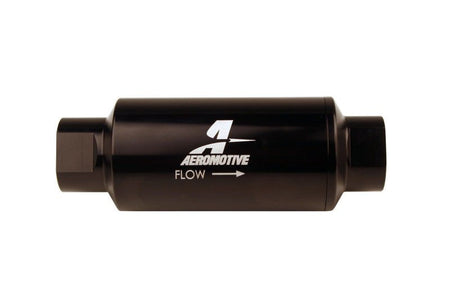 Aeromotive In - Line Filter 10AN 10 Micron Microglass Element Bright - Dip Black 2in OD - CPC Performance