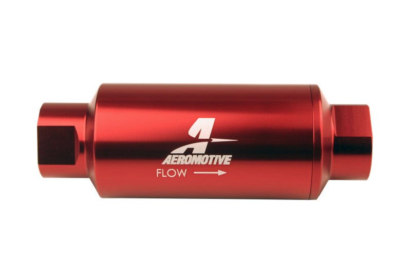Aeromotive In - Line Filter - (AN - 10) 10 Micron Microglass Element Red Anodize Finish - CPC Performance