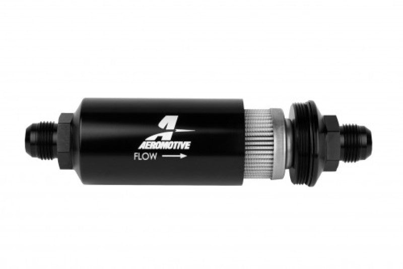 Aeromotive In - Line Filter - (AN - 10) 100 Micron Stainless Steel Element Black Anodize Finish - CPC Performance