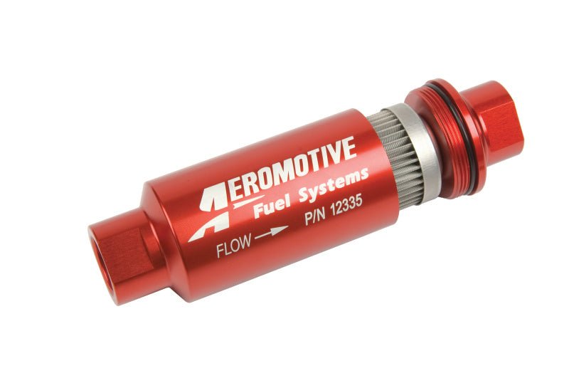 Aeromotive In - Line Filter - AN - 10 size - 40 Micron SS Element - Red Anodize Finish - CPC Performance