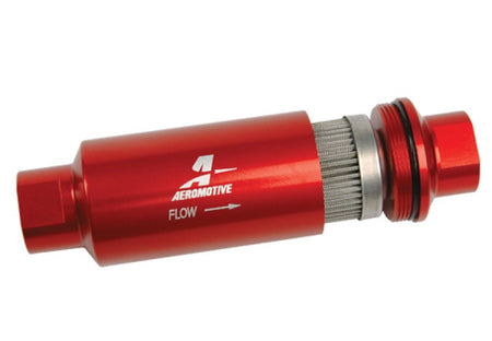 Aeromotive In - Line Filter - AN - 10 size - 40 Micron SS Element - Red Anodize Finish - CPC Performance